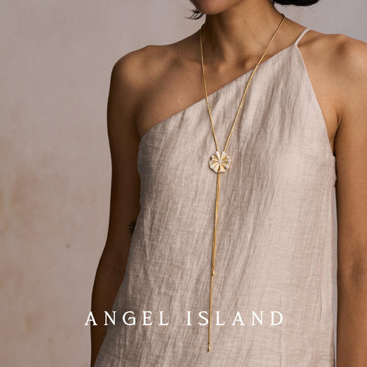 ANGEL ISLAND「雨荷」荷叶拉丝锆石可调节长项链 商品图4