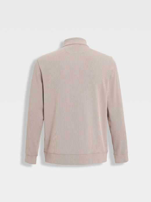 callisto燕麦卡其立领半拉链卫衣 商品图1