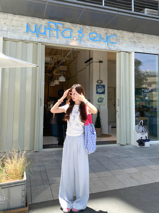 <曾小咸推荐>现货秒杀！最后一波 ！抢到赚到！韩系减龄白色印花短袖 日常99.99 立减50 秒杀49.99！小众甜美宽松抽绳百搭阔腿裤 日常199.99 立减110 秒杀89.99！ 商品图9