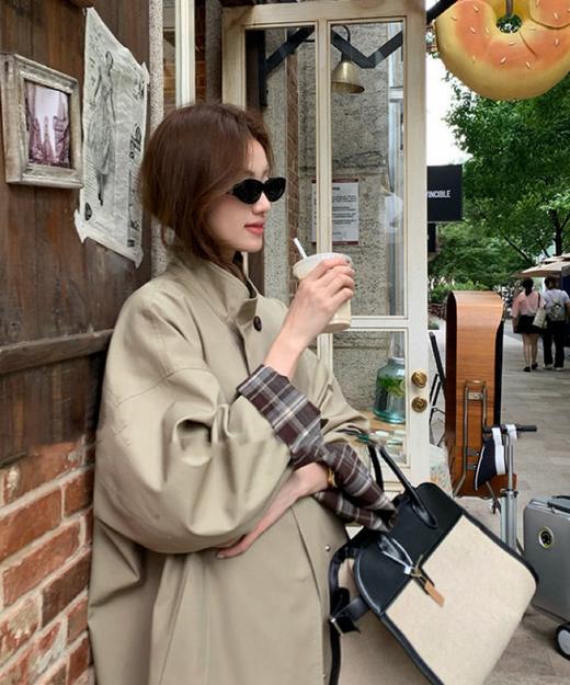 「诺丁山下」经典款风衣 ，经典A形廓形，中长款设计，慵懒松弛还高级【3-5天发货】 商品图4