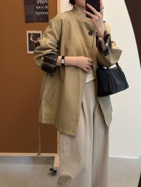 「诺丁山下」经典款风衣 ，经典A形廓形，中长款设计，慵懒松弛还高级【3-5天发货】