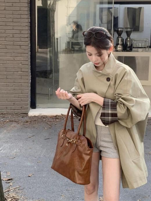 「诺丁山下」经典款风衣 ，经典A形廓形，中长款设计，慵懒松弛还高级【3-5天发货】 商品图5