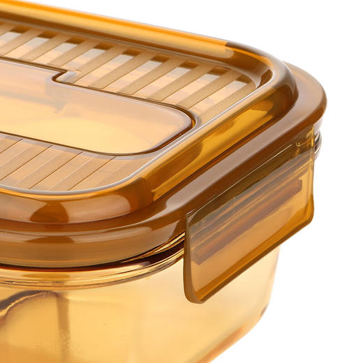 【分仓直发包邮】乐扣乐扣琥珀色玻璃长方形三分格保鲜LCB231FU 商品图3