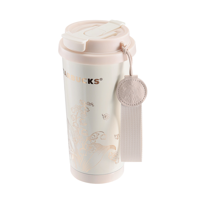 11179922 星巴克米白色铃兰款双饮口咖啡杯