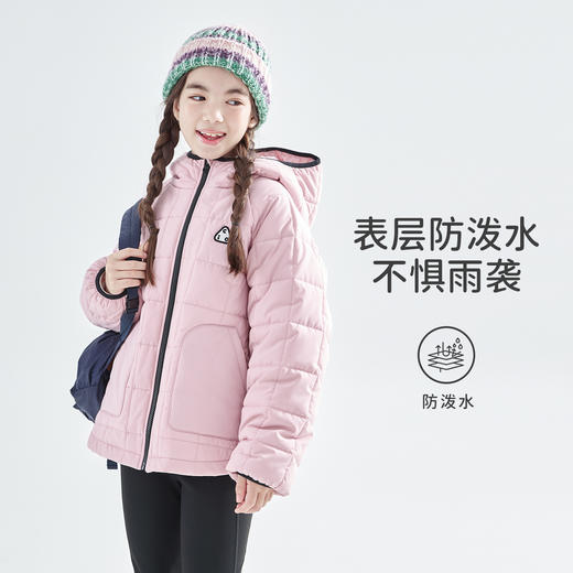cicochild25年冬季新款亲子中大女童连帽绗棉外套防泼水轻盈棉服 商品图2