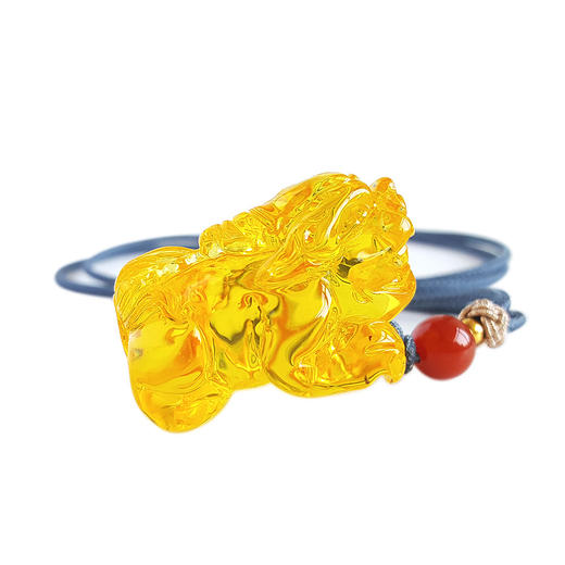 【天然正品】天然全净貔貅钱币造型琥珀 招财 纳福 吊坠项链 琥珀项链   220223NJS05 特价：880元 商品图0
