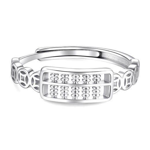 【财源广进】卡蒂罗/KADER 如意算盘戒指  新中式财富铜钱小众设计来财国风个性设计可调节单戒 商品图1