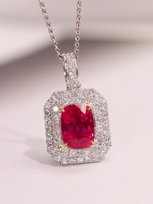 1ct刻面红宝石吊坠 商品图0