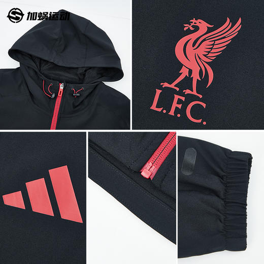 SFS正品 Adidas阿迪达斯25/26赛季利物浦球员训练运动连帽夹克外套 商品图2
