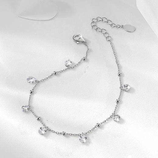 卡蒂罗/KADER 闪耀银河手链 流苏水滴闪锆时尚百搭简约清新甜美轻奢高级感设计叠戴可调节拼接链 恋爱告白 商品图3