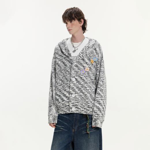 YKYB黄子韬 卫衣开衫设计感彩色斑点连帽宽松甜美男女同款外套秋 商品图3