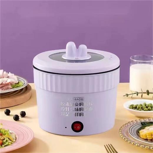 小型电煮火锅1-2人家用多功能不粘一体小电热锅学生泡面锅 商品图3