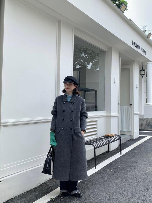 【YW】无忧购韩系东大门牛角扣休闲百搭70%羊毛大衣8809（截单后3-5天发货) 商品图3