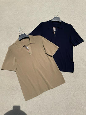 93-3 高端商务休闲绅士服装 男生精纺羊毛polo短袖 低调高级 老朱穿M