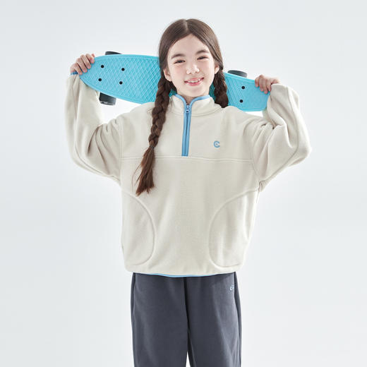 cicochild25年秋冬新款亲子中大女童摇粒绒卫衣抗静电保暖上衣 商品图3