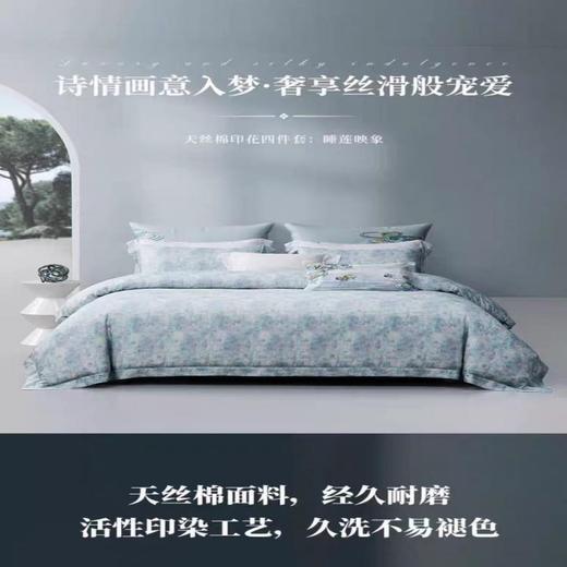 10楼 梦洁 高端床上用品 睡莲映象天丝棉四件套200*230/248/248 吊牌价2599/2999 活动价1699/1999 商品图0