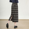 QYM 95837-Y格子直筒半身裙高腰开衩一步裙包臀裙 商品缩略图2
