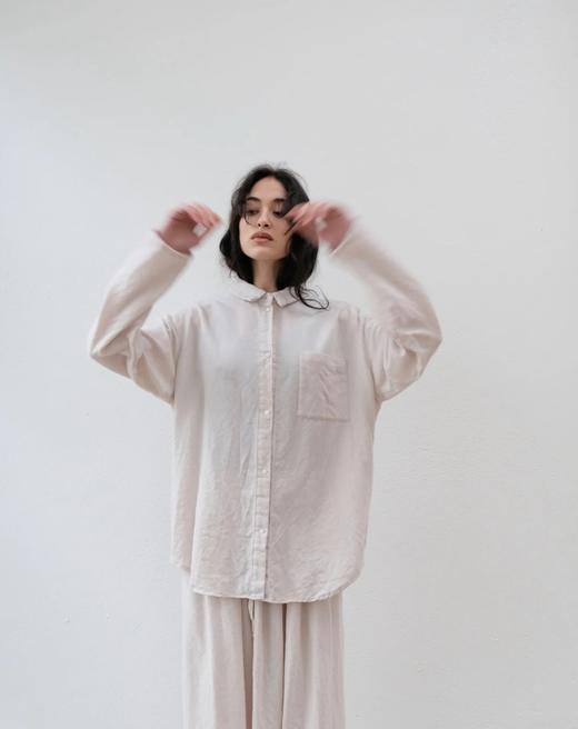 elsa esturgie 2色宽松版型羊毛薄衬衫 商品图9