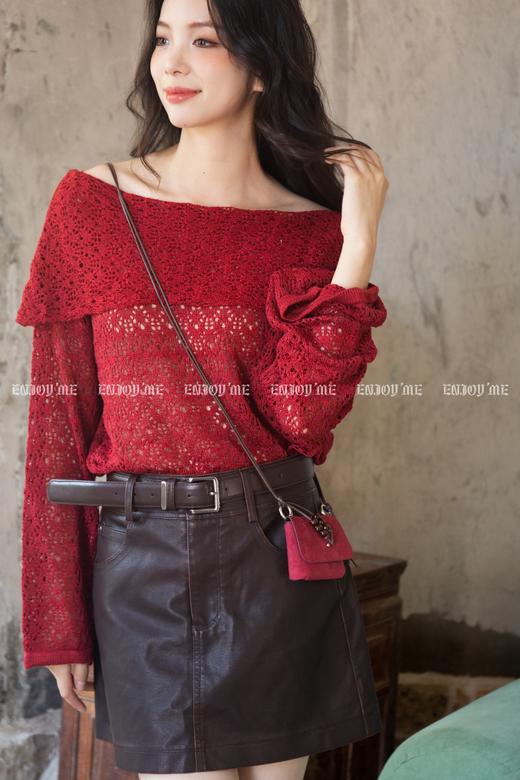 【门店同款】ENJOY秋季复古高腰A半裙 165194886 商品图2