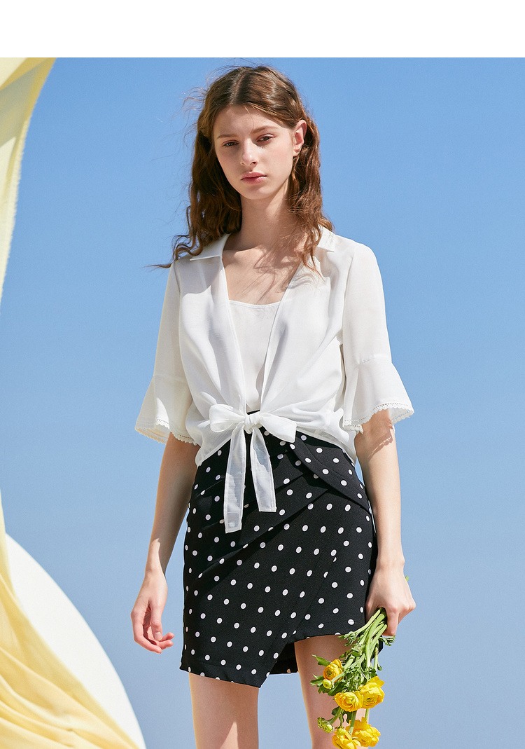 OLrain欧芮儿度假必备米白开衫上衣柔软透气百搭显瘦