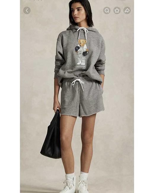 单品包邮现货 THS-限时 RL马球家 女士运动小熊印花刺绣连帽卫衣 BI505 商品图3