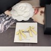 小香 黑字母白丝带蝴蝶结耳钉（XK） 商品缩略图6