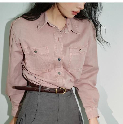 M家同款 一眼沦陷的「美式复古」干枯玫瑰纯棉牛仔外套衬衫 商品图3
