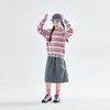 cicochild2025年冬季新款亲子中大女童条纹圆领毛衣撞色拼接上衣 商品缩略图3