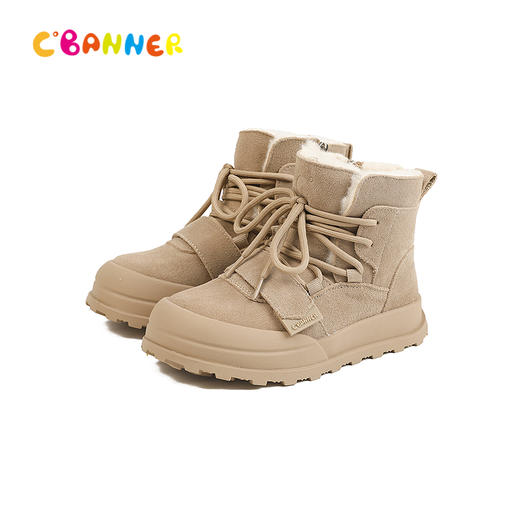 千百度冬季雪地靴圆润宽敞鞋头童鞋A25785033 商品图4