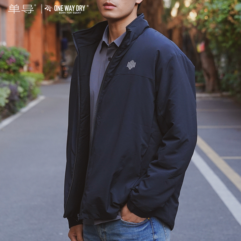 单导动态轻量保暖棉服男休闲户外登山防风棉衣秋冬装无帽外套