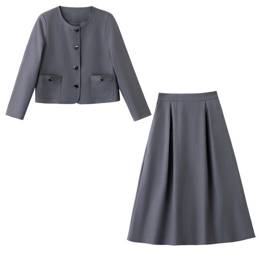 HR MDN8838小香风职业套装裙时尚减龄两件套裙 商品图4