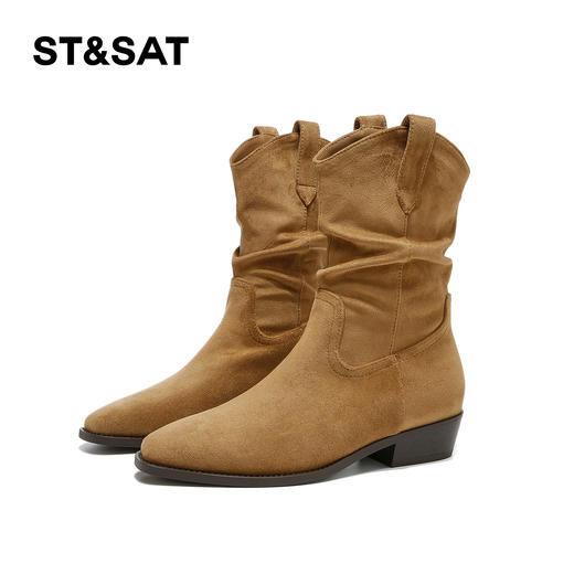 星期六英伦复古中筒时装靴SSD4116T2N 商品图6