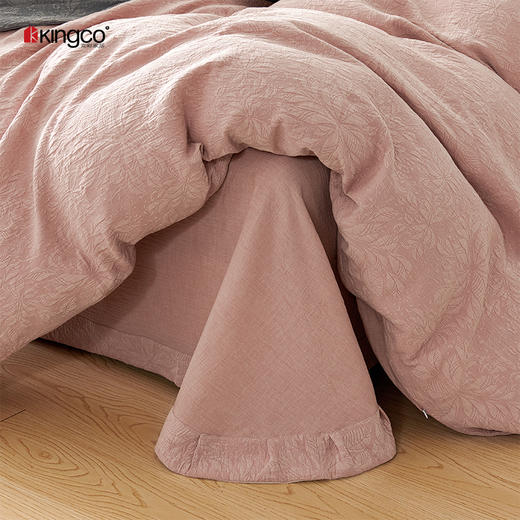 KINGCO京彩家居纱布四件套春色满园粉 商品图3