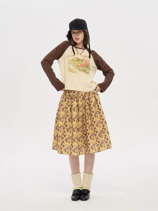 local tag/lt25awk05/快乐农场小屋 手绘印花插肩长袖上衣 商品图2