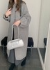 【YW】无忧购新中式圆领盘扣灯笼袖双面羊毛中长款大衣8011 商品缩略图5