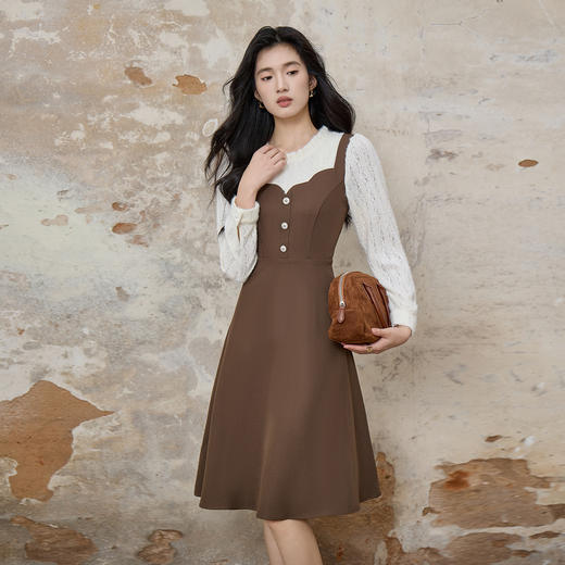 奢姿大码女装2025秋季新款时尚拼接连衣裙胖妹妹气质优雅减龄裙子9953869884 商品图2