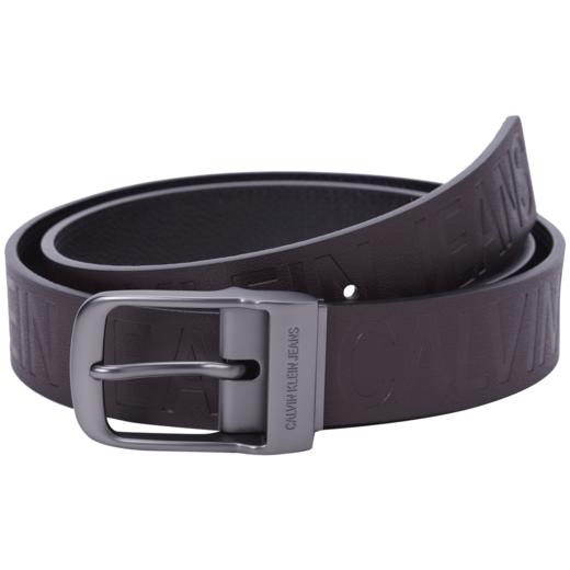 011334569804 卡尔文克雷恩Calvin Klein CK Jeans 男士双面用压印LOGO针扣腰带HC0554H1【90cm】 商品图0