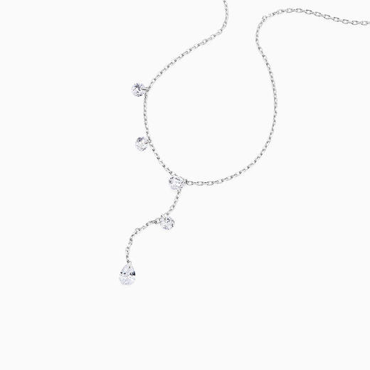 卡蒂罗/KADER 银河流苏项链 碎碎冰浪漫优雅精致镶嵌闪锆水滴流苏氛围感高级感轻奢小众百搭 日常通勤百搭#好运 商品图1