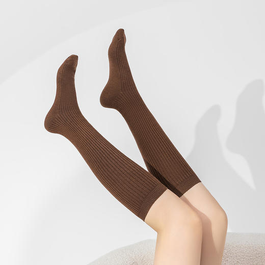 精纺羊毛显瘦百搭加厚款长筒袜拍一发四 商品图4