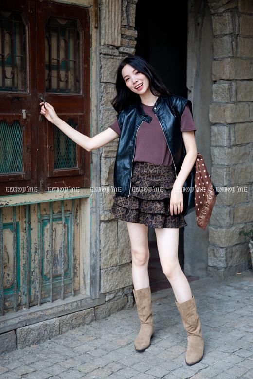 【门店同款】ENJOY秋季“浮光织影”立领PU马夹 165843719 商品图4