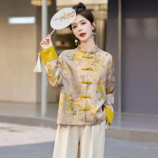 HR MDN8808新中式外套宽松休闲国风唐装上衣 商品图2