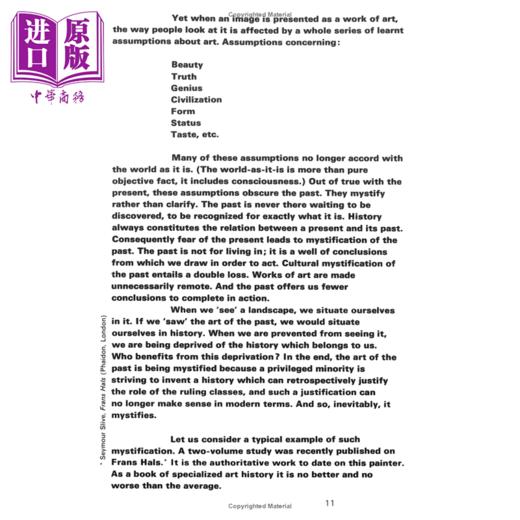 【中商原版】观看之道 约翰伯格 英文原版 Ways of Seeing 企鹅经典 John Berger 艺术启蒙读物 艺术入门经典 艺术教育的入门教科书 商品图2