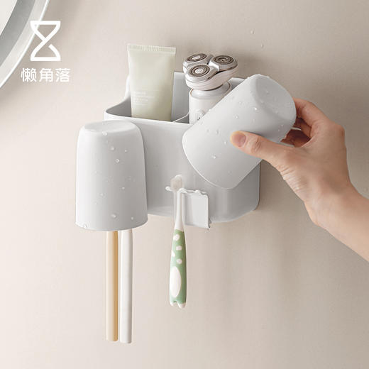 懒角落壁挂牙刷置物架 商品图1