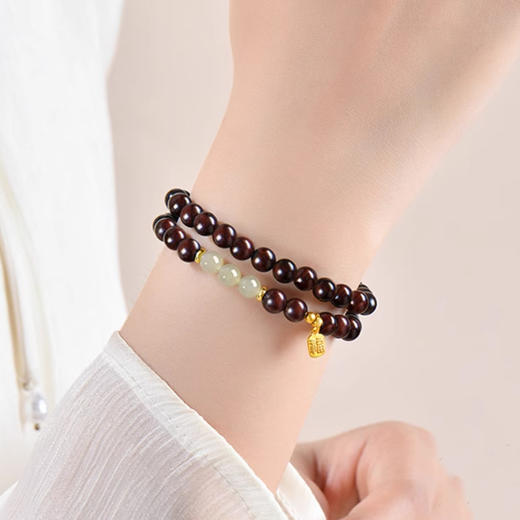 福禄寿和田玉小叶紫檀手串6mm 商品图1