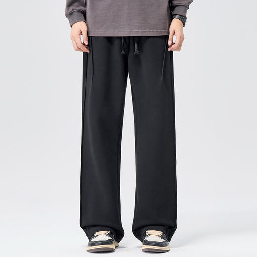 【DQ】大依优型大码男装新品加长版阔腿休闲裤男宽松百搭垂感直筒长裤 商品图1
