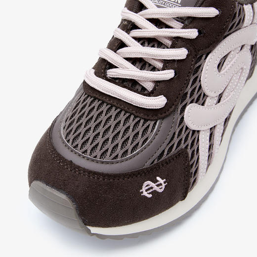 西遇复古德训鞋女新款秋季拼色百搭休闲鞋舒适透气厚底运动鞋K1857049 商品图7