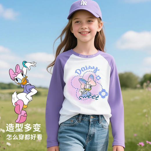 迪士尼宝宝春秋女童长袖T恤XD1ES039 商品图1