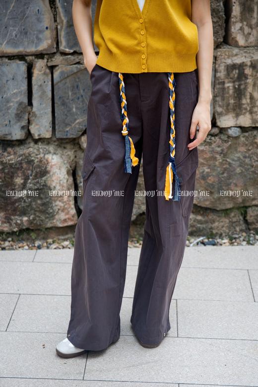 【门店同款】ENJOY秋季编绳阔腿休闲裤 164698038 商品图1