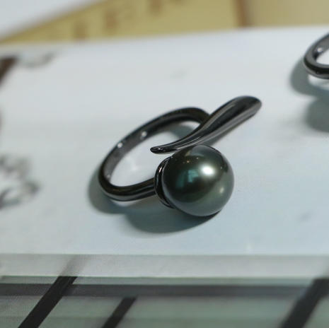 【墨韵】大溪地黑珍珠 cool 纯银镀铑 10-11mm纯正大溪地正圆强光 整体很干净 商品图7