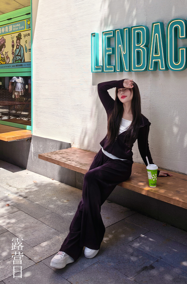 逸红颜明月优选日常懒人套装『露营日』巨巨巨显瘦 自带打底假两件设计 随手一穿就出门